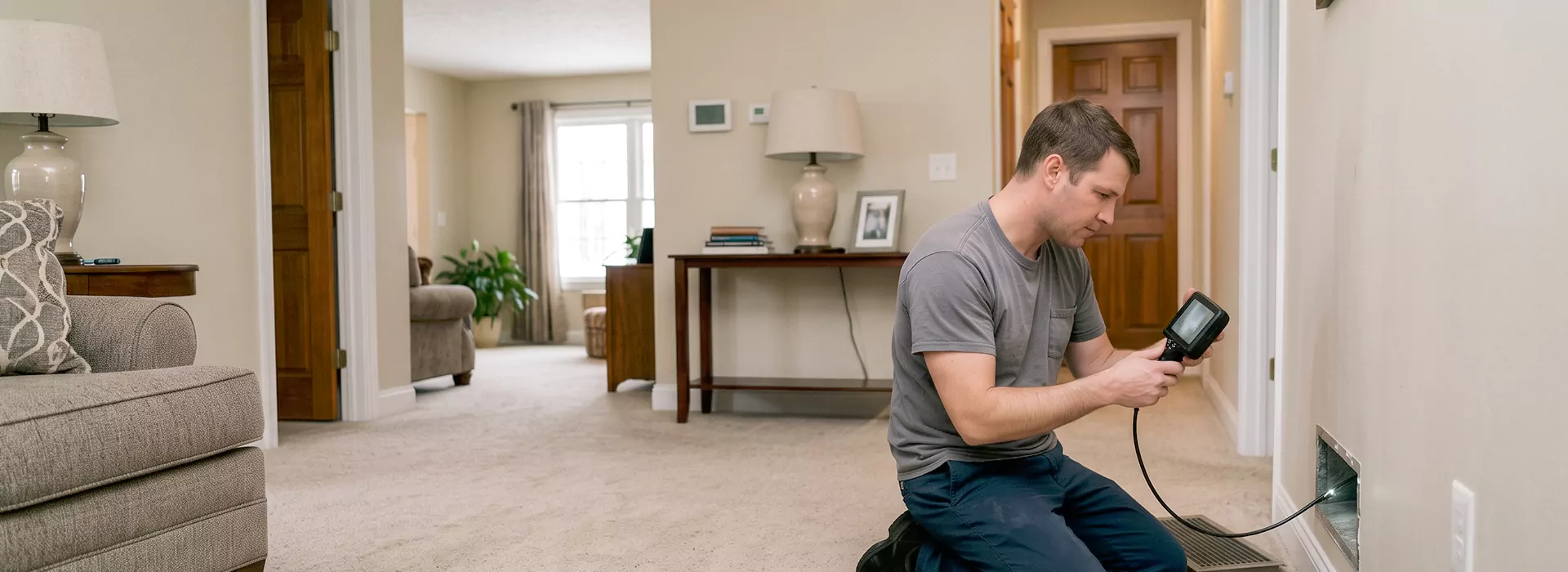Air Duct Camera Inspection in Laurel, Maryland